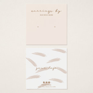 Carte de visite d'affichage à oreille rose