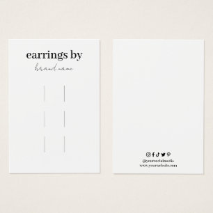 Carte de visite d'affichage des clips de cheveux