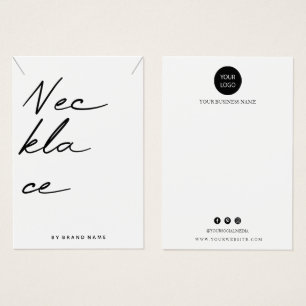 Carte de visite d'affichage du collier