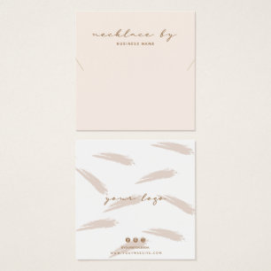 Carte de visite d'affichage du collier rose
