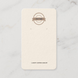 Carte de visite d'affichage du logo de crème neutr