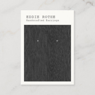Carte de visite d'affichage moderne en bois noir
