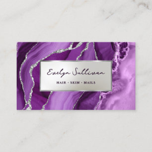 Carte de visite d'âge d'argent violet