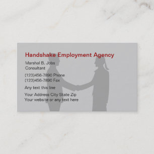 Carte de visite d'agence de l'emploi