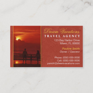 Carte de visite d'agence de voyages