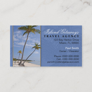 Carte de visite d'agence de voyages
