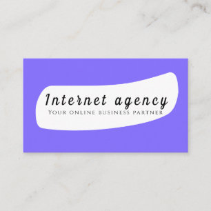 Carte de visite d'agence Internet