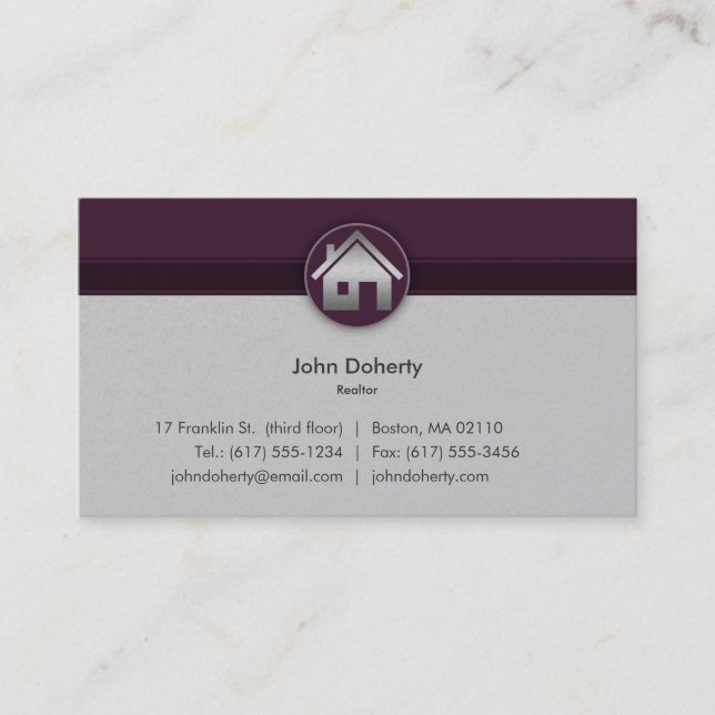 Carte de visite d'agent immobilier (Devant)
