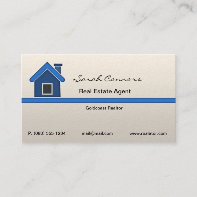 Carte de visite d'agent immobilier (Devant)