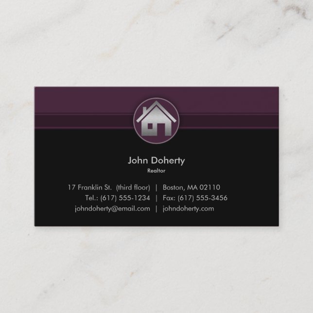 Carte de visite d'agent immobilier (Devant)