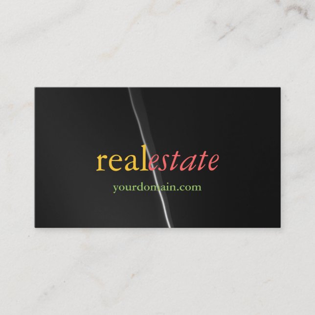 Carte de visite d'agent immobilier Gray Wave tenda (Devant)