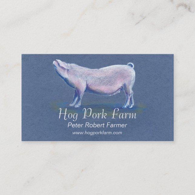 Carte de visite d'agriculteur de porc de porcs de (Devant)