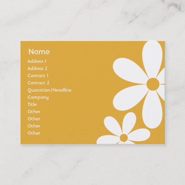 Carte De Visite Daisies orange - Chubby (Devant)