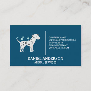 Carte De Visite Dalmatie et bulles de savon