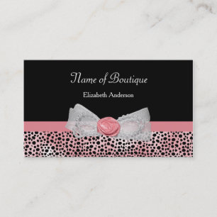 Carte De Visite Dalmatien Boutique au Ruban Rose
