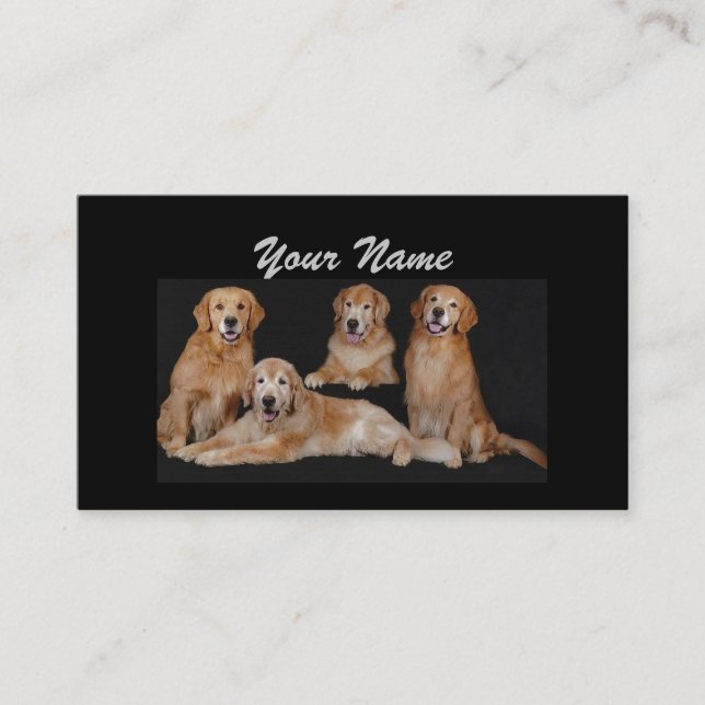 Carte de visite d'amant de golden retriever (Devant)