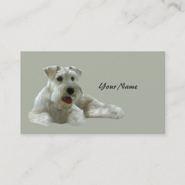 Carte de visite d'amant de Schnauzer miniature (Devant)