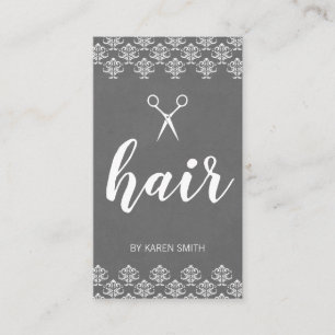Carte De Visite Damas de cheveux (gris)