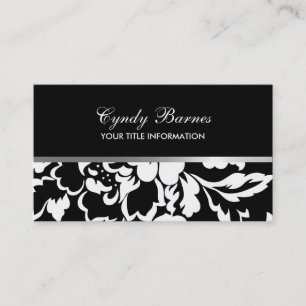 Carte de visite Damas de Rose noire et blanche