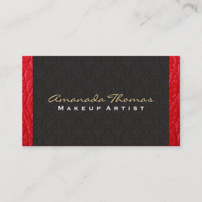 Carte De Visite Damas / Découpe en cuir | Chic, Luxe (Devant)