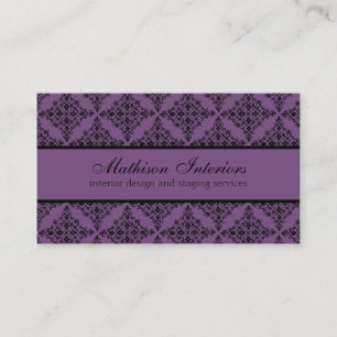Carte de visite Damas parfaitement poli, violet