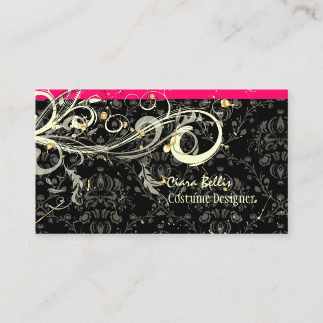 Carte De Visite Damas + tourbillons Costume Designer (Devant)