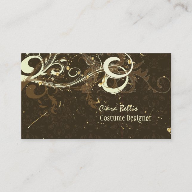 Carte De Visite Damas + tourbillons Costume Designer (Devant)