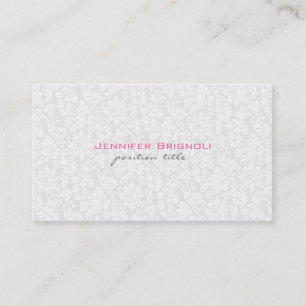 Carte De Visite Damas Vintages de fleurs blanches