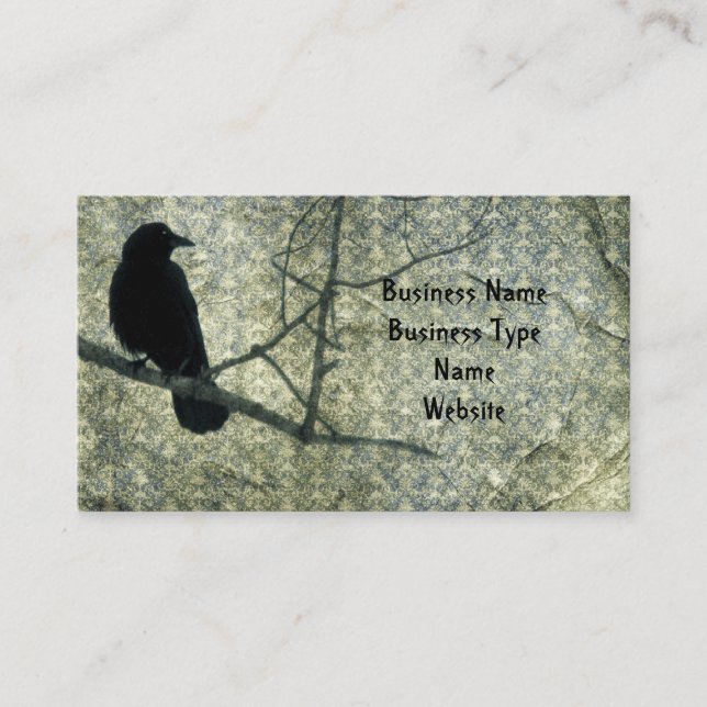 Carte De Visite Damask Crow (Devant)