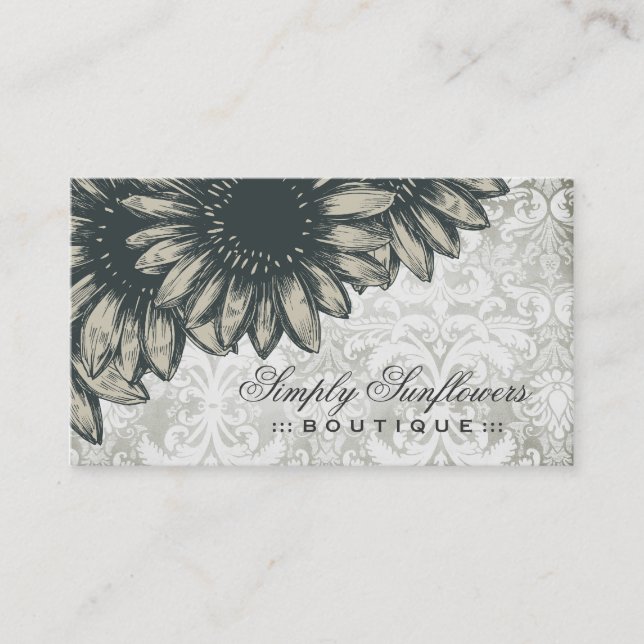 Carte De Visite Damassé de 311 simplement tournesols (Devant)