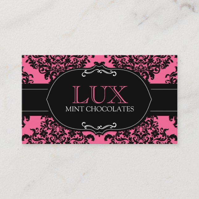 Carte De Visite Damassé de lux du rose 311 rose (Devant)