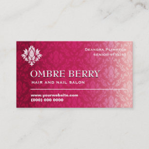 Carte De Visite Damassé magenta d'Ombre
