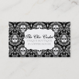 Carte De Visite Damassé morte - coutume chic Bizcards de crânes de