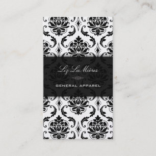 Carte De Visite Damassé noire de cru de PixDezines Vendome