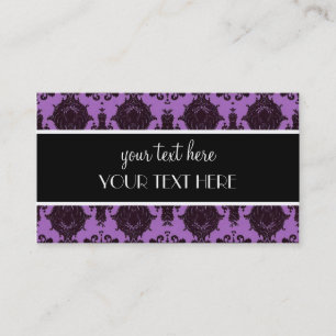 Carte De Visite Damassé pourpre