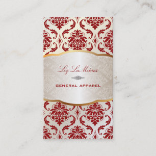Carte De Visite Damassé/rouge de vendome de PixDezines