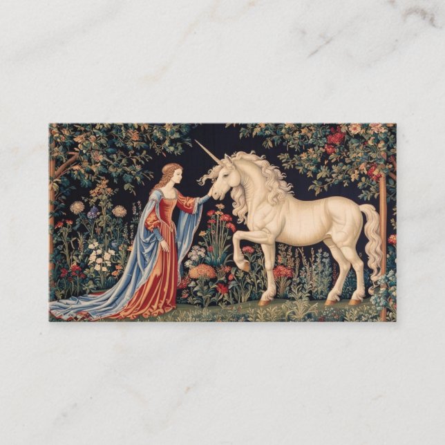 Carte De Visite Dame à la licorne (Devant)