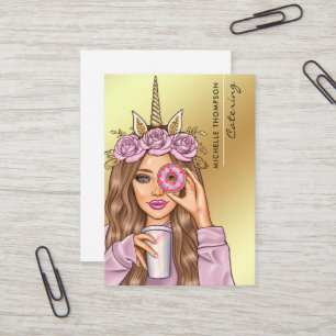 Carte de visite Dame Licorne Fantaisiste pour Trai