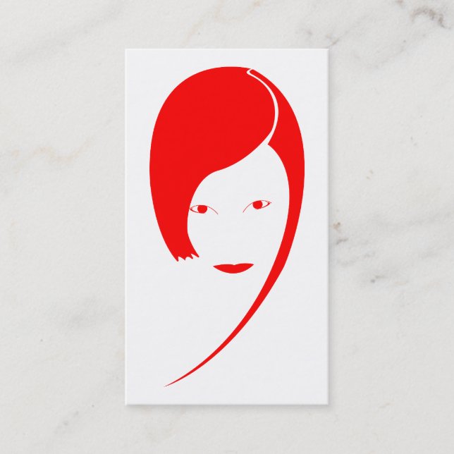 Carte De Visite dame rouge (Devant)
