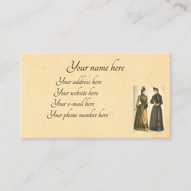 Carte De Visite Dames victoriennes (Devant)