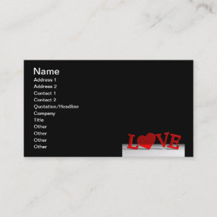 Carte de visite d'amour