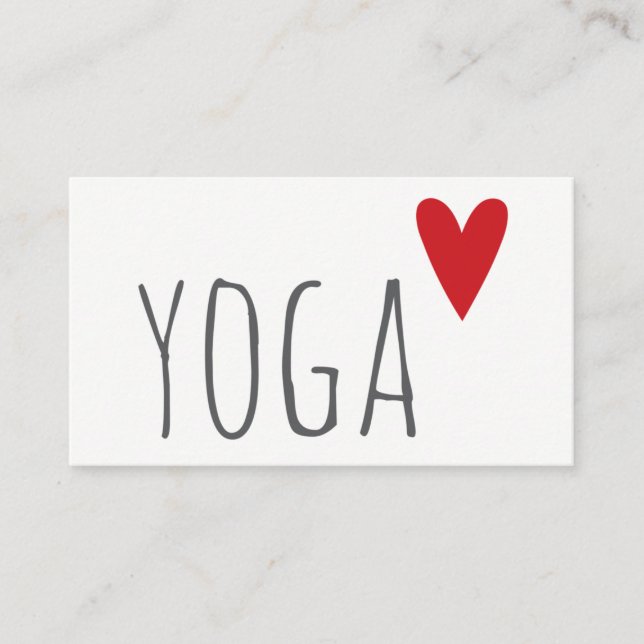 carte de visite d'amour de yoga (Devant)