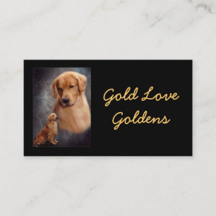 Carte de visite d'amour d'or
