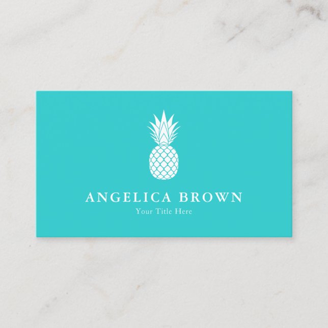 Carte de visite d'ananas blanc (Devant)