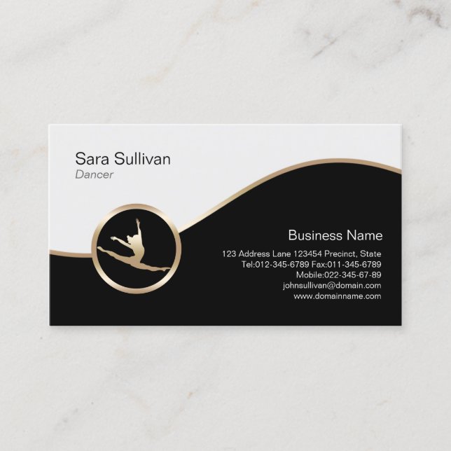 Carte De Visite Dancer Jump Icon Dancer Chorégraphe BusinessCard (Devant)