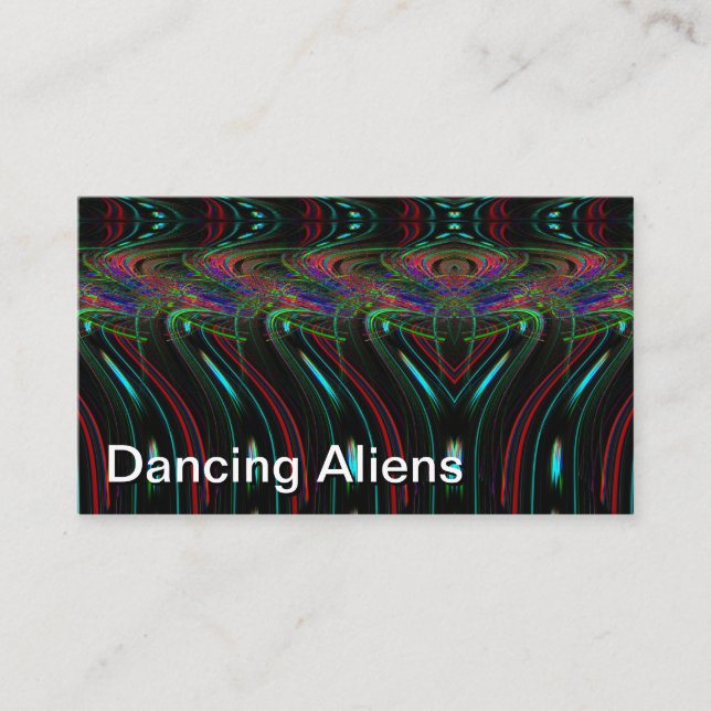 Carte De Visite Dancing Aliens (you may change the words) (Devant)