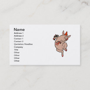 Carte De Visite Dancing Pig Antique Cute Danseuse
