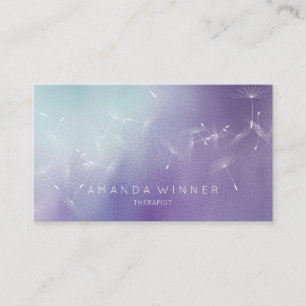 Carte De Visite Dandelion Confetti Mint Purple Ombre Therap