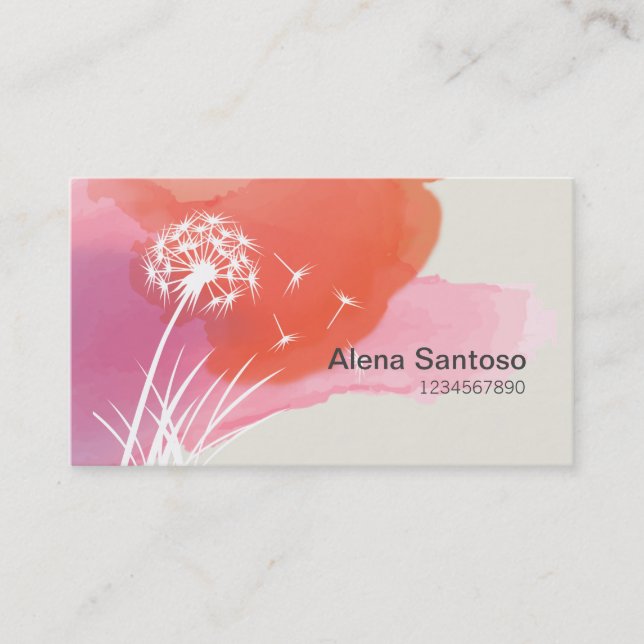 Carte de visite Dandelion Flower (Devant)