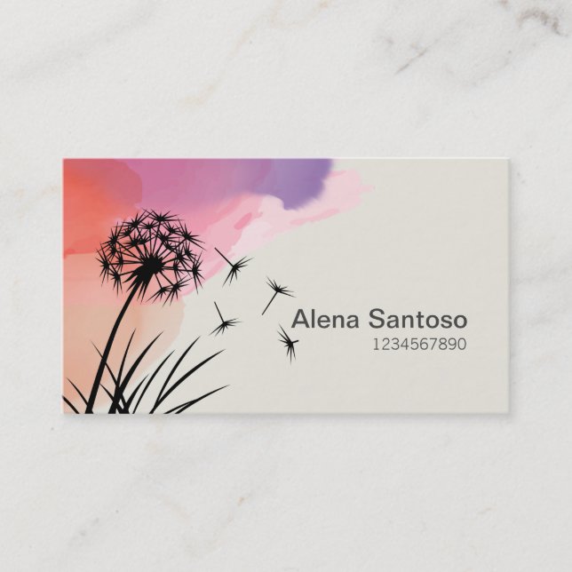 Carte de visite Dandelion Flower (Devant)